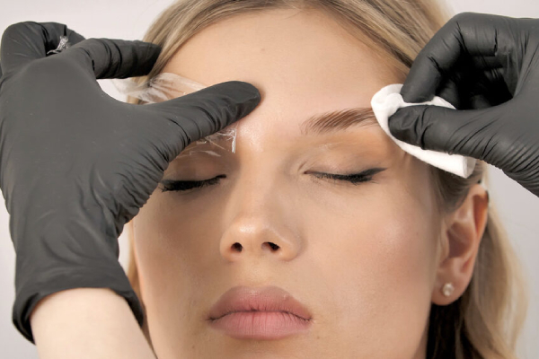 Young female microblading Image