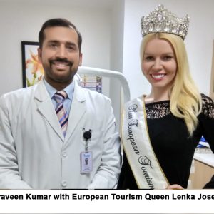 Dr. Praveen Kumar With patient Lanka Josefiova Image