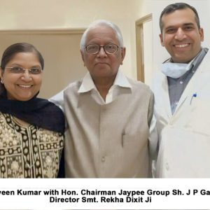 Dr. Praveen Kumar With patient Sh. JP Gaur ji & Smt. Rekha Dixit ji Image